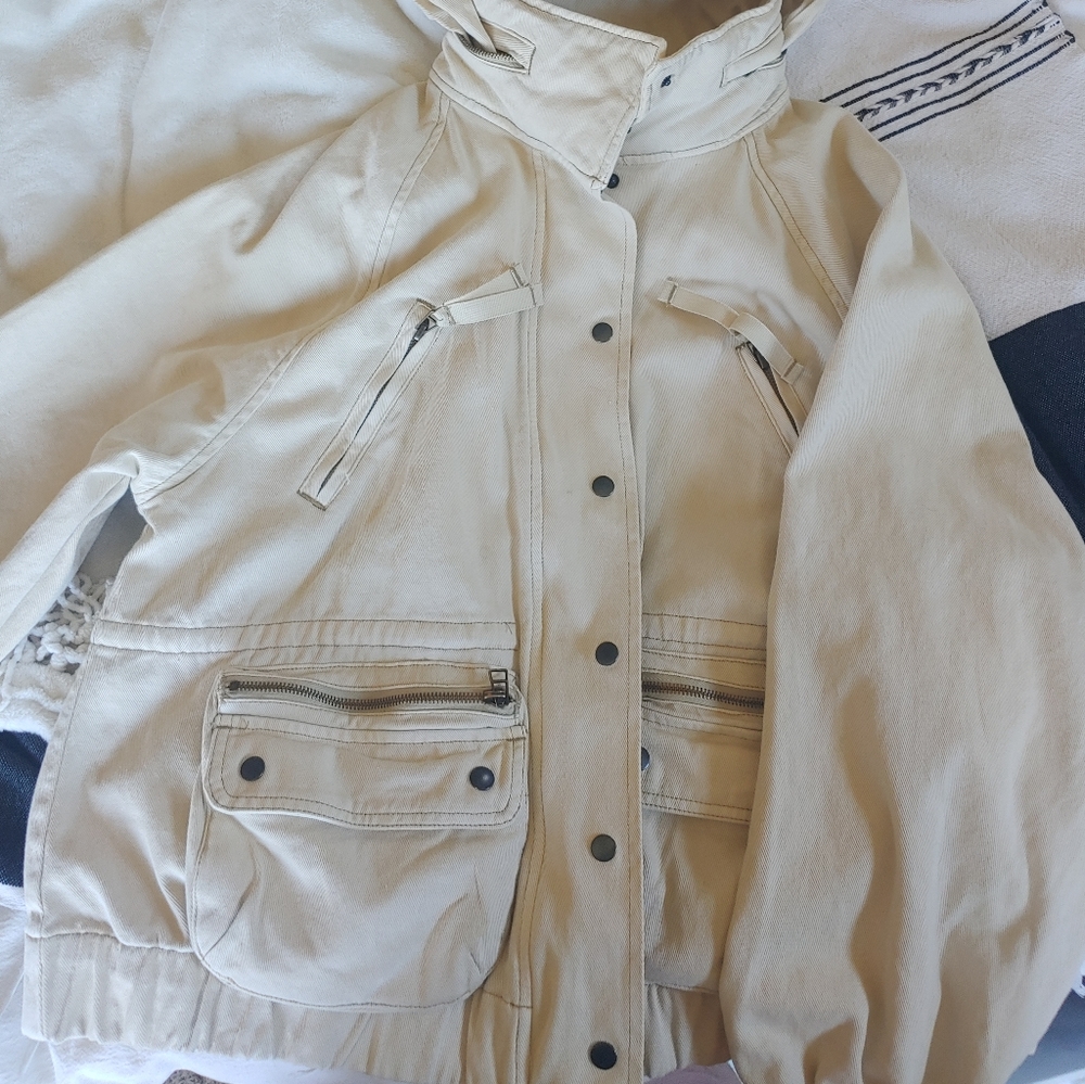 Canvas Jacket with Optional Hood Urban Outfitters